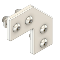 MODULAR SOLUTIONS ALUMINUM CONNECTING PLATE&lt;br&gt;135MM X 135MM FLAT CORNER W/HARDWARE